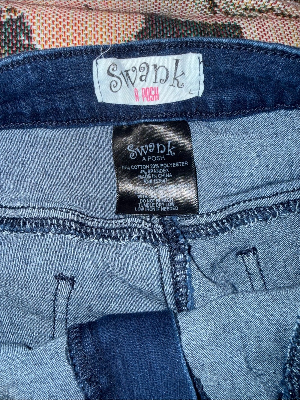 Swank A Posh Women's Large Blue Flare Jeans